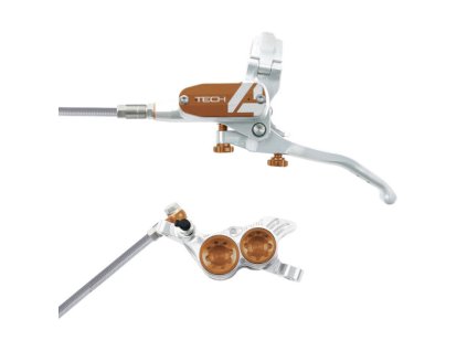 HOPE kotoučová brzda TECH 4 V4 - Silver/Bronze