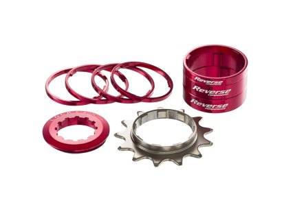 Sada Single Speed pastorku Reverse - 13 zubů červená