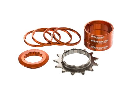 Sada Single Speed pastorku Reverse - 13 zubů oranžová