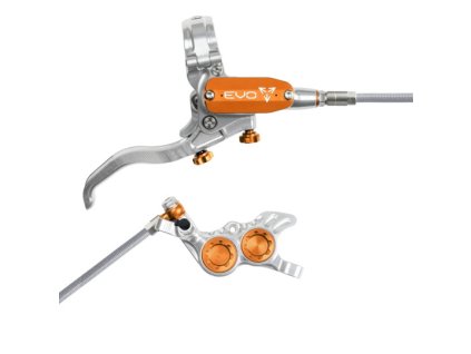 brzda hope tech 4 evo gr4 opletena hadicka stribrna oranzova