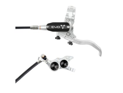 brzda hope tech 4 evo tr4 kevlarova hadicka stribrna cerna