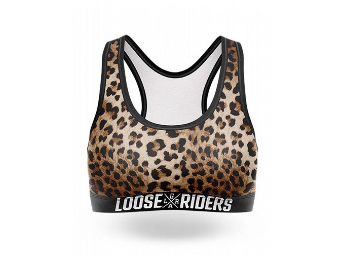 LOOSE RIDERS sportovní podprsenka Leopard