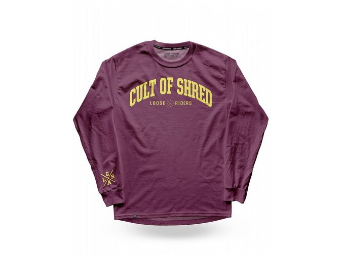 LOOSE RIDERS dres LS Collegiate Burgundy