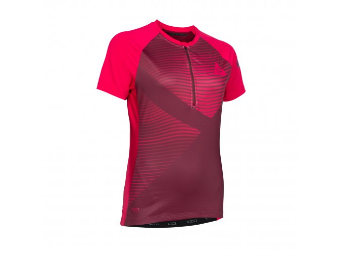 47703 5063 ION Tee Half Zip SS TRAZE WMS red f