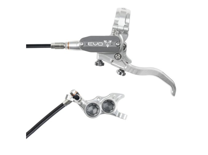 brzda hope tech 4 evo tr4 kevlarova hadicka stribrna seda