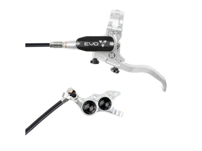 brzda hope tech 4 evo tr4 kevlarova hadicka stribrna cerna