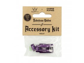 Peaty's X Chris King čepičky ventilku Accessory Kit - Violet