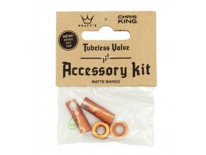 peatys chris king mk 2 tubeless valve accessory kit mango