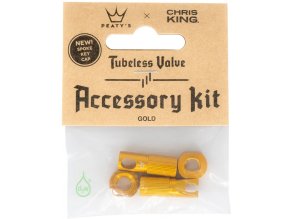 Peaty's X Chris King čepičky ventilku Accessory Kit - GOLD