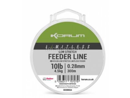 KORUM LIMITLESS LOW STRETCH FEEDER LINE 0.28MM 300M