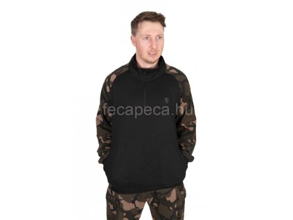FOX LW BLACK/CAMO QTR ZIP S