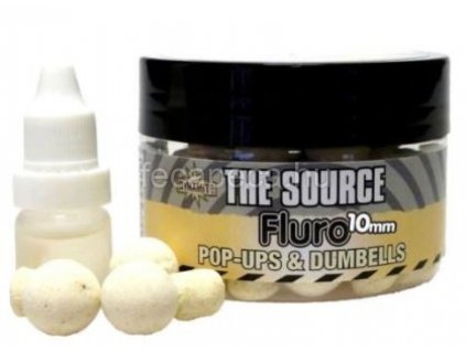 DYNAMITE BAITS SOURCE FLURO POP-UPS&DUMBELLS 10MM