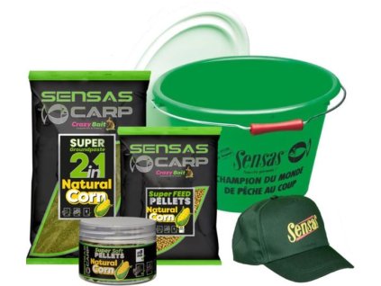 SENSAS AKCIÓ VÖDÖR CARP PASTE PELLETS CORN