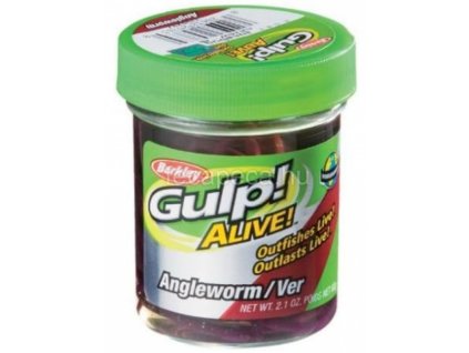 BERKLEY GULP ALIVE ANGLE WORM RED WIGGLER