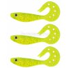 NEVIS TWISTER SHAD VANTAGE SÁRGA FLITTERES 9CM