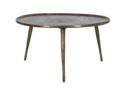 Príručný stolík Ø67,5x37 cm BABINA antický bronz