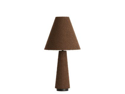 Stolná lampa Ø30x61 cm DEVIA bouclé hnedá