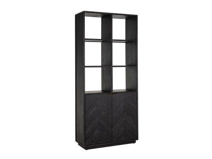 Vitrína Blackbone Brass čierna rustikálna
