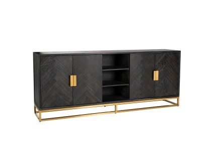 Komoda Blackbone Gold čierna rustikálna