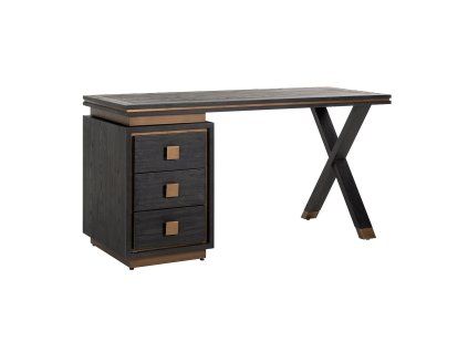 Písací stôl Hunter čierny rustikálny