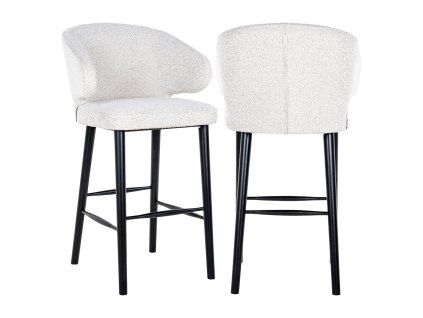 Barová stolička Indigo white bouclé
