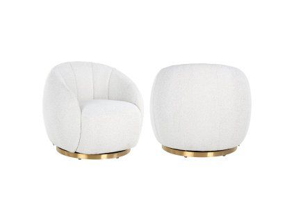 Otočné ležadlo Jago biele buklé