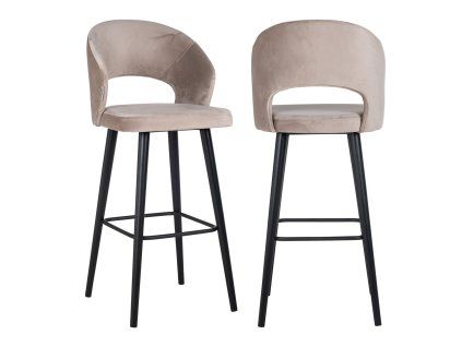Barová stolička Savoy khaki zamat