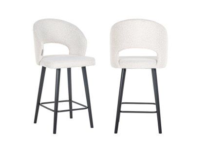 Pultová taburetka Savoy white bouclé
