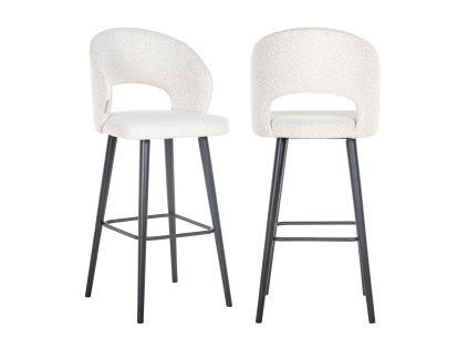Barová stolička Savoy biela buclé