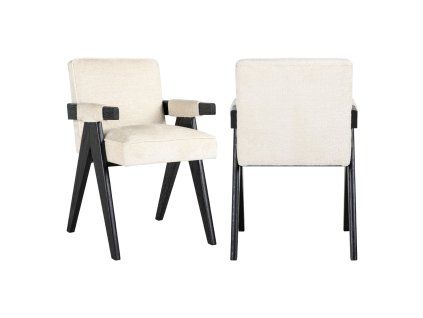 Jedálenská stolička Cooper biely chenille