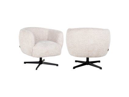 Otočné kreslo Estelle krásne krémové