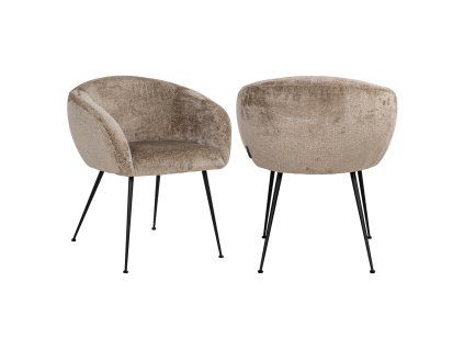 Jedálenská stolička Ruby taupe chenille