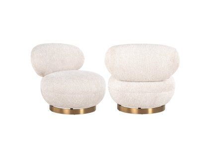 Otočné kreslo Jace krásne krémové