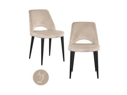 Jedálenská stolička Tabitha trendy rose (Sada 2 ks)