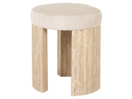 Taburetka a podnožka Gallice béžová