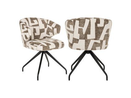 Jedálenská stolička Milly moss graffic otočná