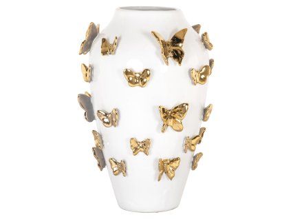 Váza Motýľ biela malá