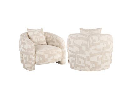 Lehátko Tuscany béžové graffic