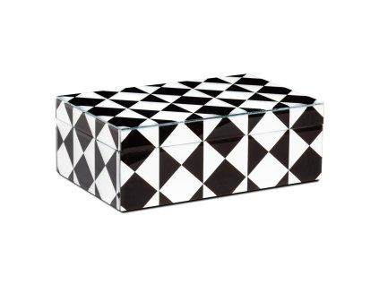 Úložný box Silas čiernobiely veľký