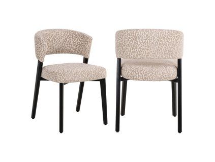 Jedálenská stolička Zeno béžová leopard