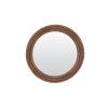 Zrkadlo Ø100x4 cm FLORION drevo hnedé