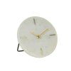 Hodiny Ø20 cm MORENO mramor biely
