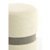 Puf Ø35x46 cm NOVIRA sivý+krém