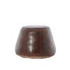 Taburet Ø56x42 cm DOVIO koža tmavohnedá