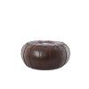 Taburet Ø58x32 cm CALIMA koža tmavohnedá