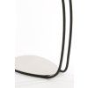 Príručný stolík 43x27x53 cm MARSH surový nikel+čierna