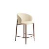 Barová stolička 57x55x94 cm ALUKO krémová+hnedá