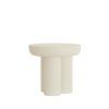 Príručný stolík Ø50x47 cm MIZUHO krémový