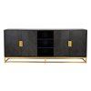 Komoda Blackbone Gold čierna rustikálna