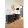 Komoda Blackbone Gold čierna rustikálna